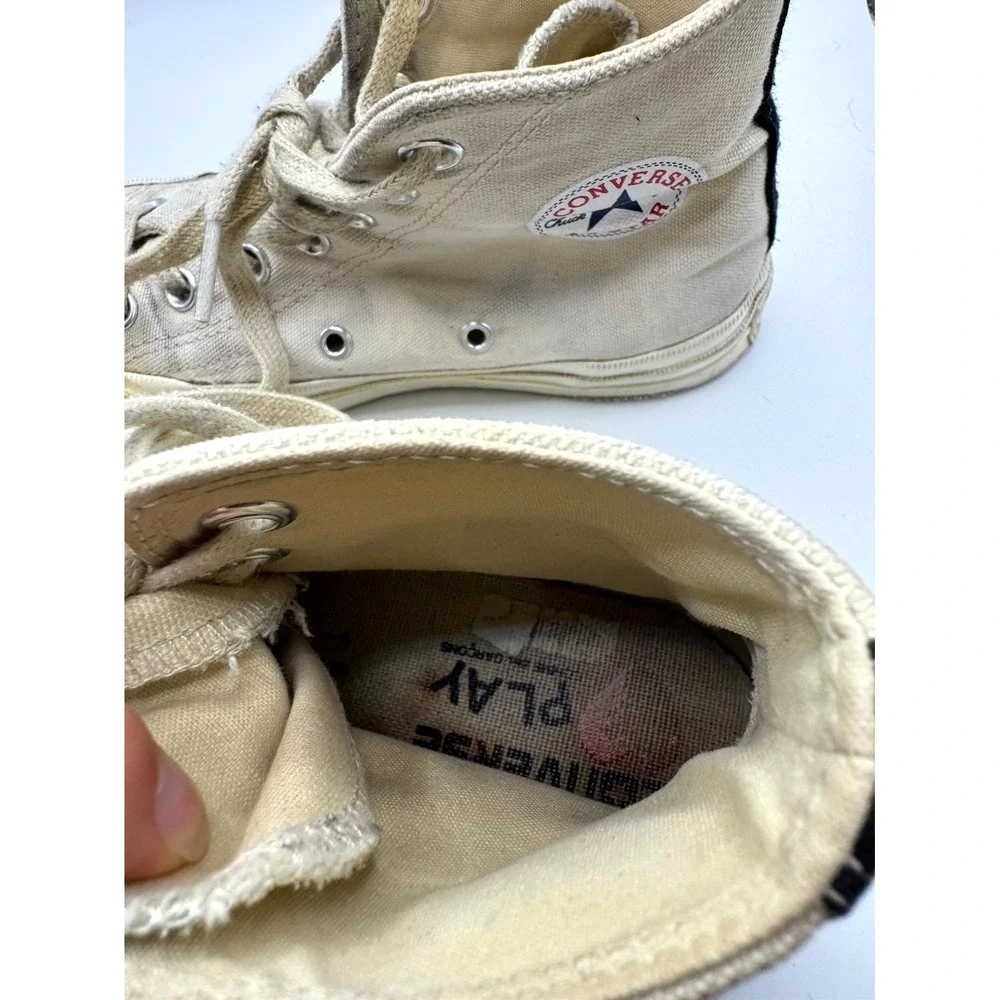 Converse Comme des Garcons Play Chuck 70 High Milk 150205C Women 6 Sneaker White